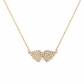 585 Gelbgold Flügel Kette mit Zirkonia – 45 cm
