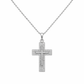 Silberkette mit Kreuz-Anhänger & Zirkonia – 42 cm