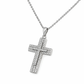 Silberkette mit Kreuz-Anhänger & Zirkonia – 42 cm