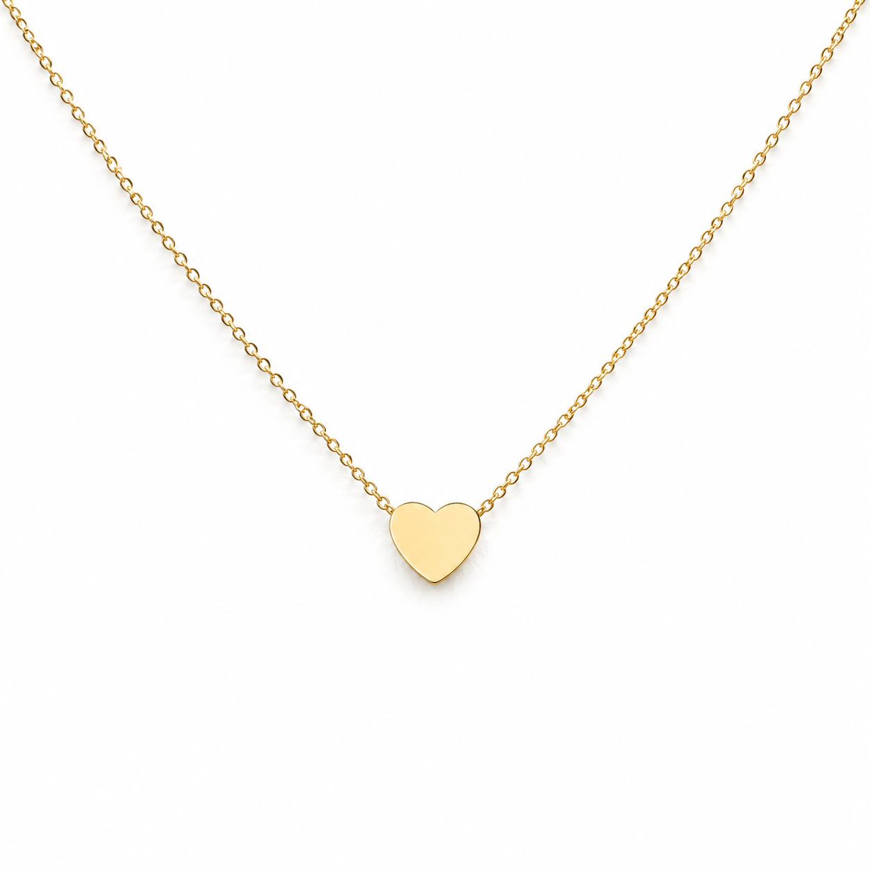 Herzkette Damen 585 Gelbgold – feine Goldkette mit Herz