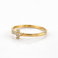 Religiöser Ring aus 585er Gelbgold mit Kreuzbesatz