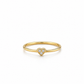 Herzring aus 585 Gelbgold mit Zirkonia