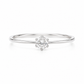Solitärring aus 585 Weißgold mit rundem Zirkonia in Frontansicht