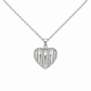 925 Silber Kette rhodiniert Herz mit Zirkonia – 40 cm