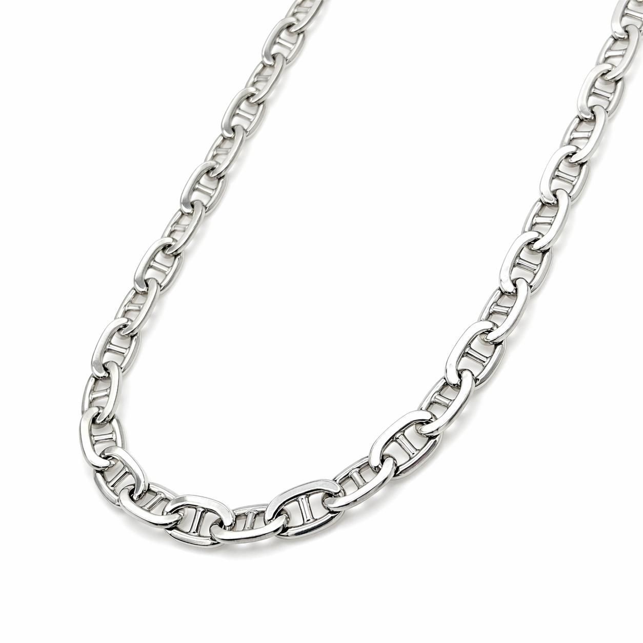 925 Silber Kette rhodiniert 5 mm massiv – 60 cm