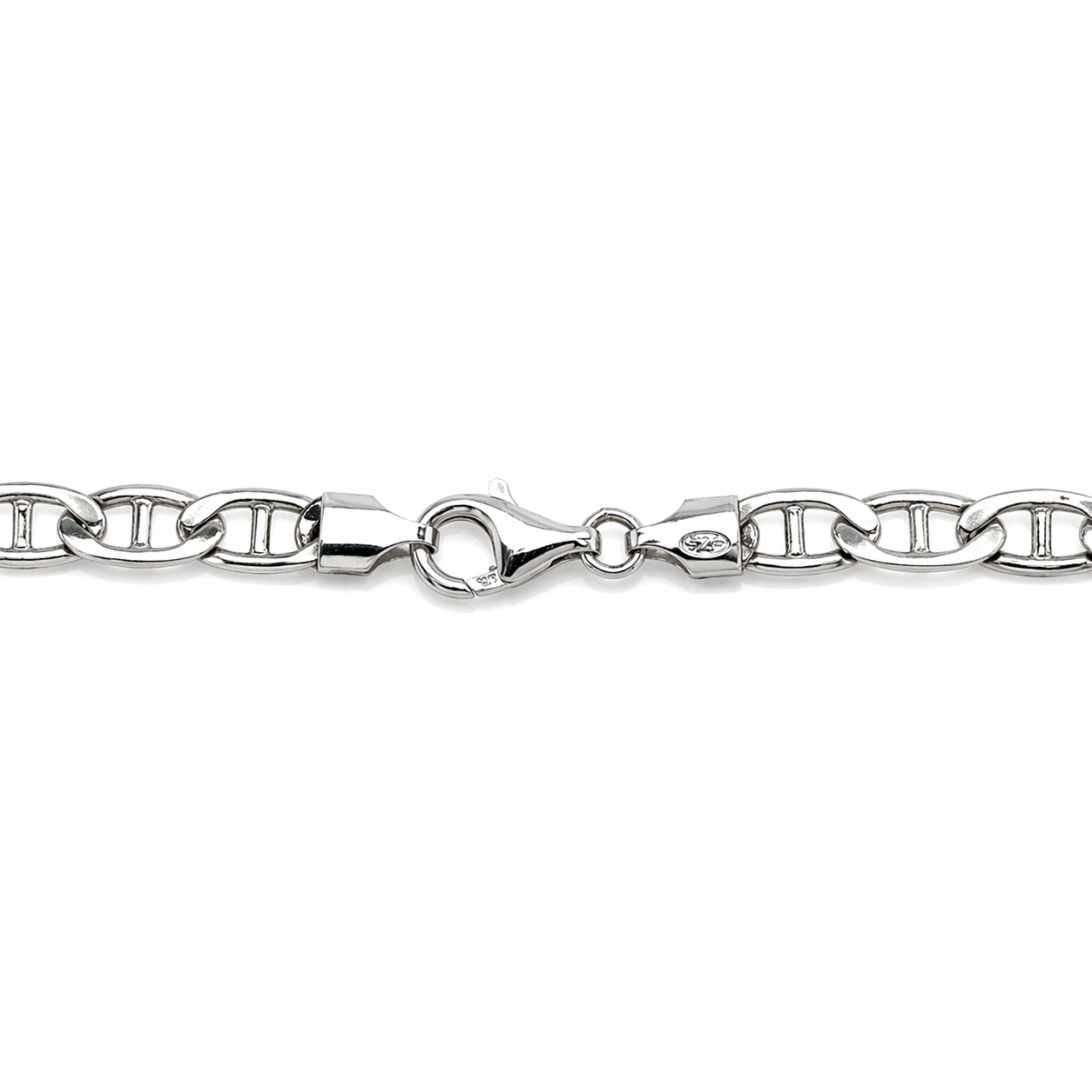 925 Silber Kette rhodiniert 5 mm massiv – 60 cm