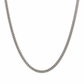 Massive Silberkette 925 rhodiniert – 5 mm geflochtene Kette, kantiges Design Unisex