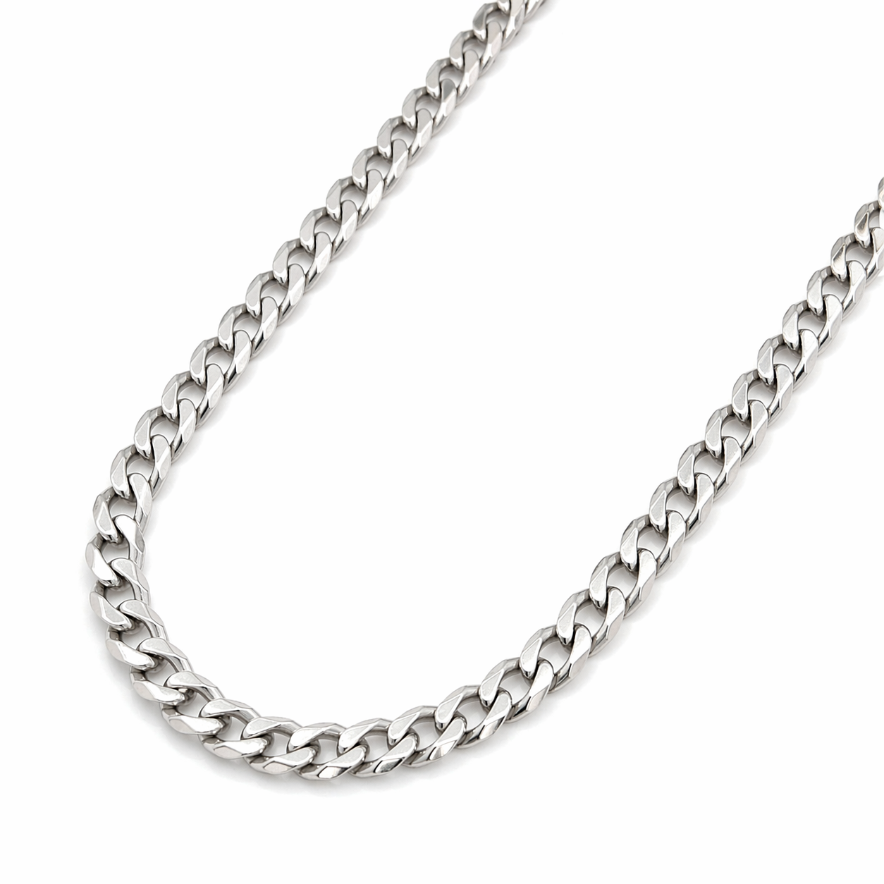 Silberkette 925 – Panzerkette 6,5 mm breit, massiv, 60 cm