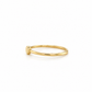 Plättchenring Damen 585 Gelbgold – filigraner Goldring mit runder Platte