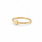Plättchenring Damen 585 Gelbgold – filigraner Goldring mit runder Platte