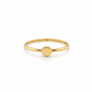 Plättchenring Damen 585 Gelbgold – filigraner Goldring mit runder Platte