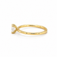 Ovaler Diamant-Verlobungsring aus 585er Gelbgold mit 0,30 ct G/SI in Seitenansicht 