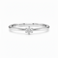 Verlobungsring aus 750 Weißgold mit Brillant 0,12 ct in Frontansicht