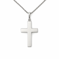 925 Silber Kreuz Kette rhodiniert poliert und strukturiert 45 cm