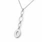 925 Silber Y-Kette mit O-Anhänger – rhodiniert – 41 + 4 cm