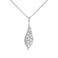 Silberkette mit Zirkonia Anhänger – 925 Sterling Silber rhodiniert, 45 cm