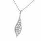 Silberkette mit Zirkonia Anhänger – 925 Sterling Silber rhodiniert, 45 cm
