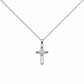 Kreuz Kette aus 585 Weißgold mit Brillant 0,03 ct H-SI in Frontansicht
