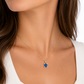 Schmuckset 585 Gelbgold mit blauen Zirkonia – Anhänger, Ring & Ohrstecker