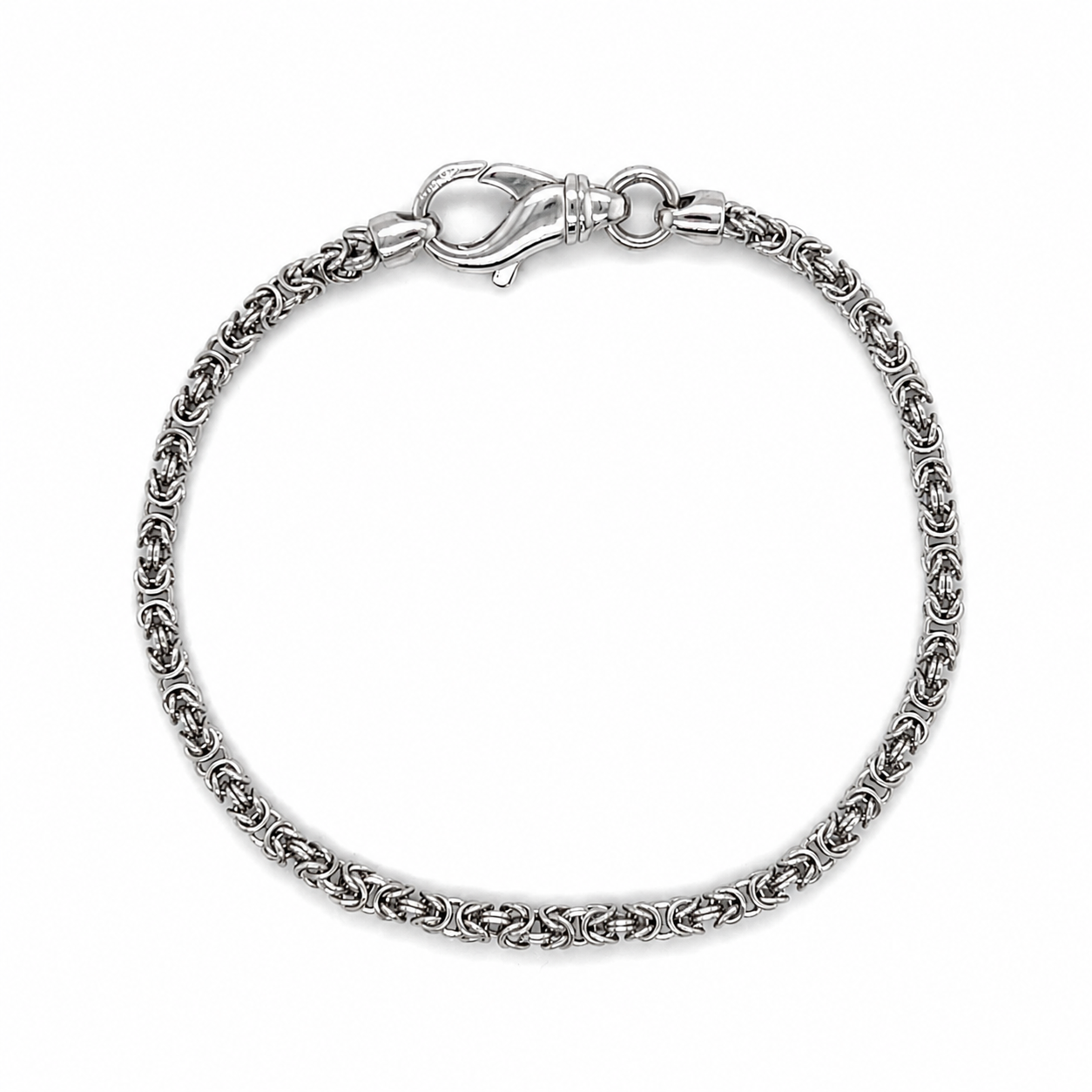 Damen Königskettenarmband aus rhodiniertem 925 Sterling Silber