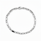 Herrenarmband 925 Sterling Silber rhodiniert mit Plättchengliedern