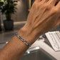 Herren Figaroarmband 925 Sterling Silber rhodiniert 6,5 mm