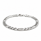 Herren Figaroarmband 925 Sterling Silber rhodiniert 6,5 mm