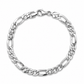 Herren Figaroarmband 925 Sterling Silber rhodiniert 6,5 mm