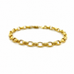 Ovalglieder Goldarmband 585 Gelbgold mit Karabinerverschluss