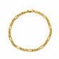 Figaroarmband aus 585 Gelbgold mit 3,7 mm Breite