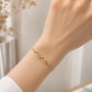 Zweireihiges Goldarmband 585 Gelbgold längenverstellbar