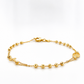 Feines Goldarmband 585 Gelbgold mit Mutter Maria und Kreuz