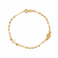 Rosenkranz Armband 585 Gelbgold mit Marienmedaillon und Kreuz