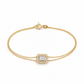 Doppelarmband 585 Gelbgold mit Zirkonia im Smaragdschliff