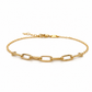 Paperclip Armband 585 Gelbgold längenverstellbar 17–19 cm