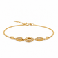 Feines Damenarmband aus 585 Gelbgold mit tropfenförmigen Elementen