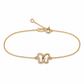 Schmetterlingsarmband 585 Gelbgold mit Zirkonia