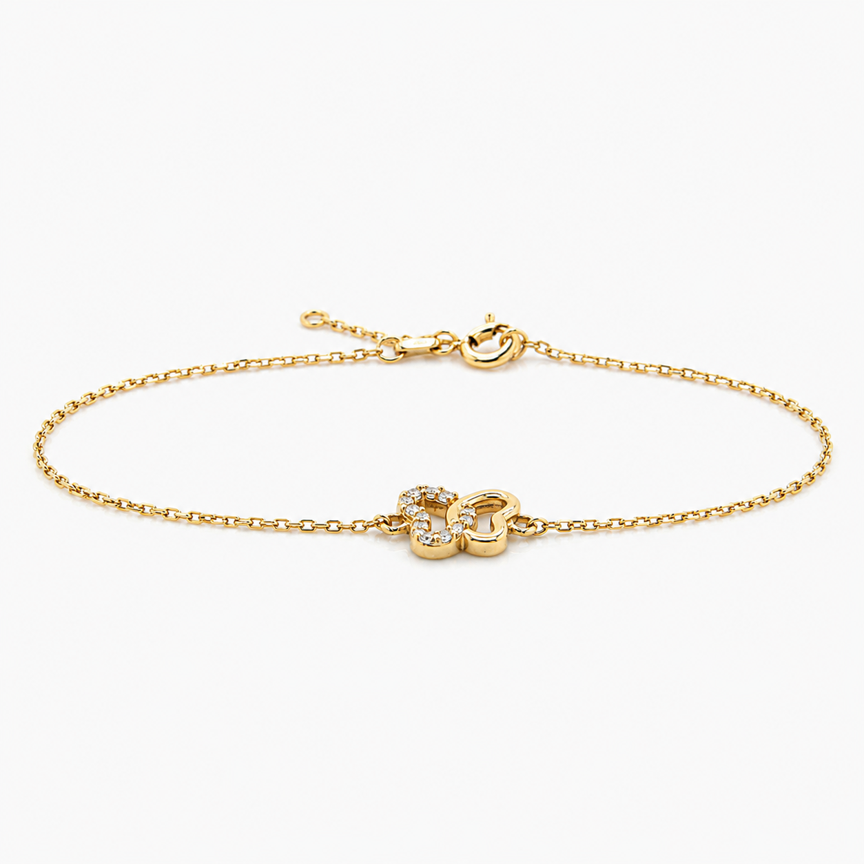 Schmetterlingsarmband 585 Gelbgold mit Zirkonia