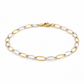 Damenarmband 585 Gold Bicolor mit Karabinerverschluss