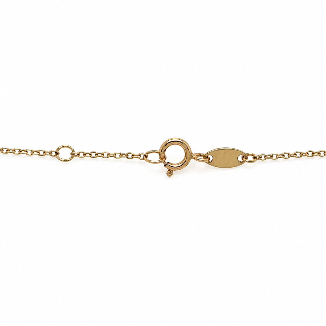 Polierte Schmetterlingskette aus 585er Gelbgold