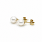 585 Gelbgold Ohrstecker mit Süßwasserzuchtperlen – 6–7 mm – Damen