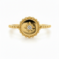 Zirkonia Ring aus 585 Gelbgold mit Stern-Motiv in Frontansicht