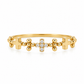 Goldring mit Zirkonia Kreuz in Frontansicht