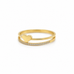 Zirkonia Ring aus Gelbgold mit zweireihiger Optik und Herz