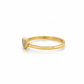 Goldring mit Herz und Zirkonia Größe 52