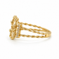 Goldring 585er Gelbgold mit verschlungenem Design und Zirkonia