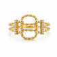 Damenring aus 585 Gelbgold mit Ornament-Motiv in Frontansicht