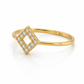 Zirkonia Ring aus 585 Gelbgold Größe 57 mit Weitenänderung möglich