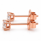585 Roségold Ohrstecker Zirkonia 4 mm – 4 Krappen Solitär