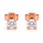 585 Roségold Ohrstecker Zirkonia 4 mm – 4 Krappen Solitär